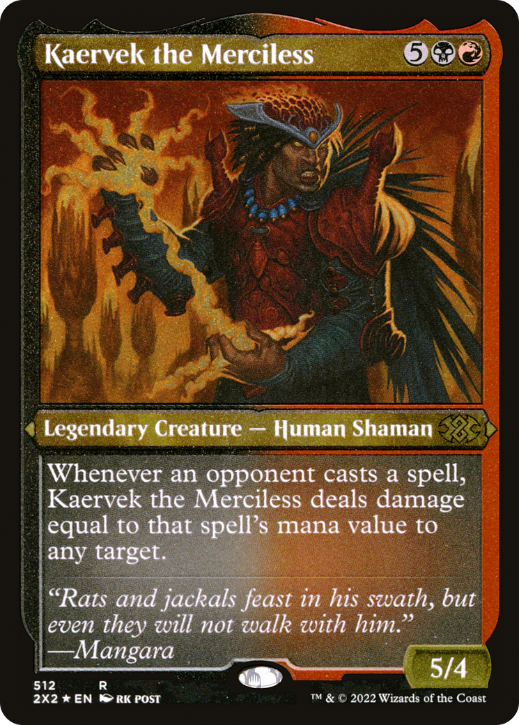 Kaervek the Merciless (Foil Etched) (2X2-512) [Double Masters 2022] Foil MTG Single Wizards of the Coast