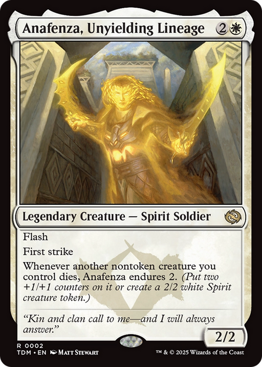 Anafenza, Unyielding Lineage (TDM-002) [Tarkir: Dragonstorm] MTG Single Wizards of the Coast
