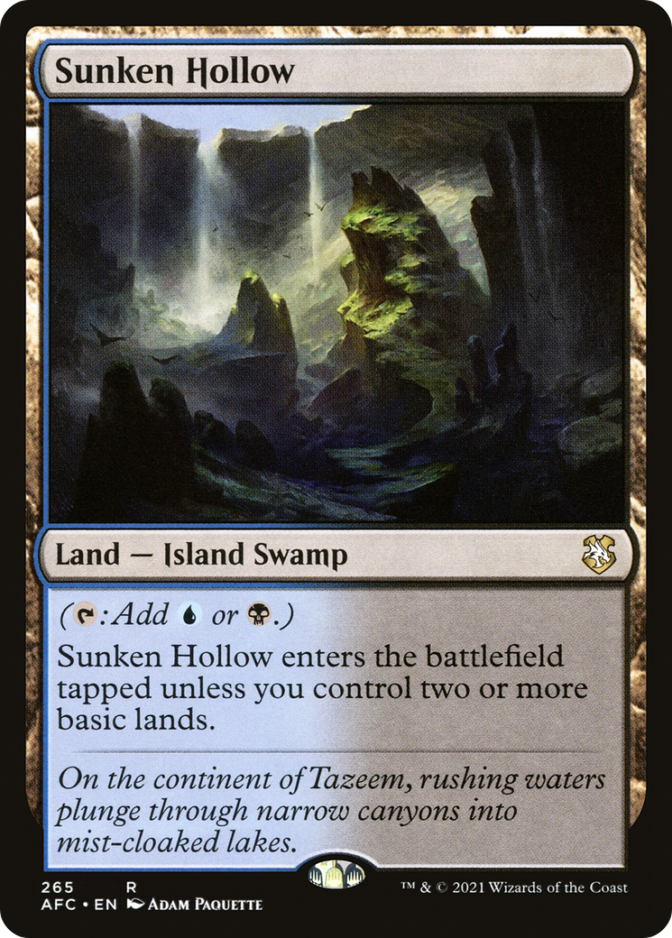 Sunken Hollow (AFC-265) [Forgotten Realms Commander] MTG Single Wizards of the Coast