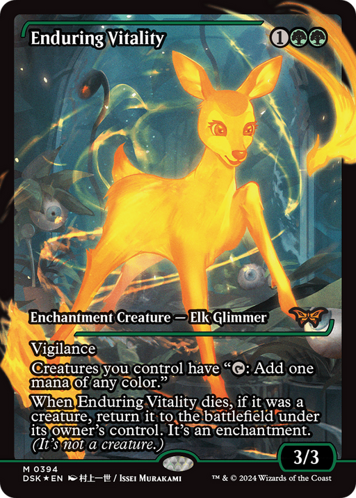 Enduring Vitality (DSK-394) [Duskmourn: House of Horror] (Showcase) Foil MTG Single Wizards of the Coast