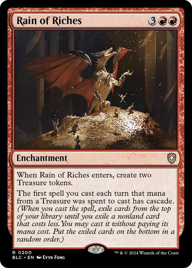 Rain of Riches (BLC-200) [Bloomburrow Commander] MTG Single Wizards of the Coast