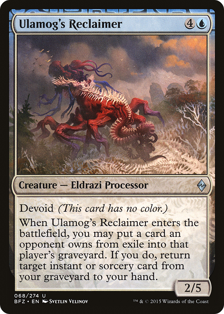 Ulamog's Reclaimer (BFZ-068) [Battle for Zendikar] MTG Single Wizards of the Coast
