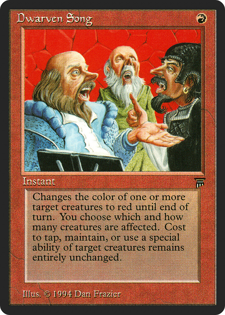 Dwarven Song (LEG-) [Oldschool] Legends MTG Single Wizards of the Coast