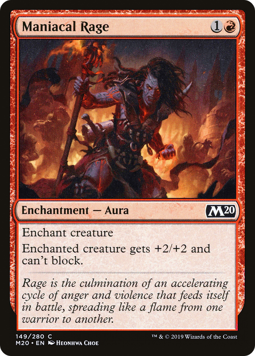 Maniacal Rage (M20-149) [Core Set 2020] MTG Single Wizards of the Coast