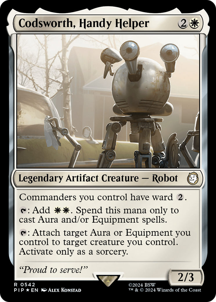 Codsworth, Handy Helper (Surge Foil) (PIP-542) [Fallout] Foil MTG Single Wizards of the Coast