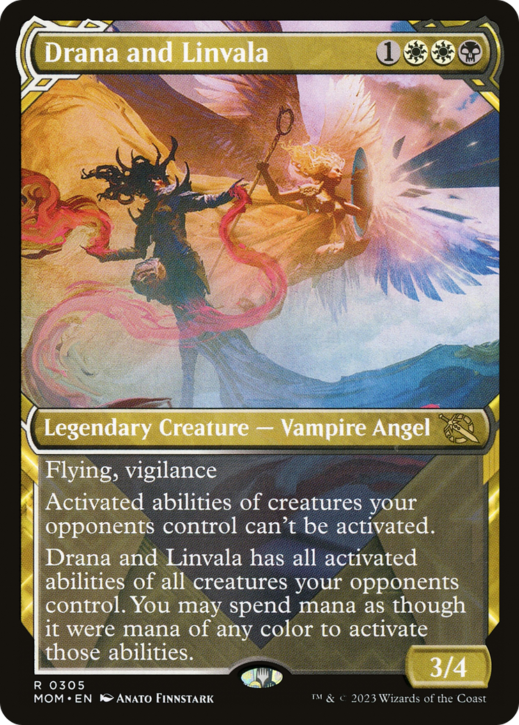 Drana and Linvala (MOM-305) [March of the Machine] (Showcase) Foil MTG Single Wizards of the Coast