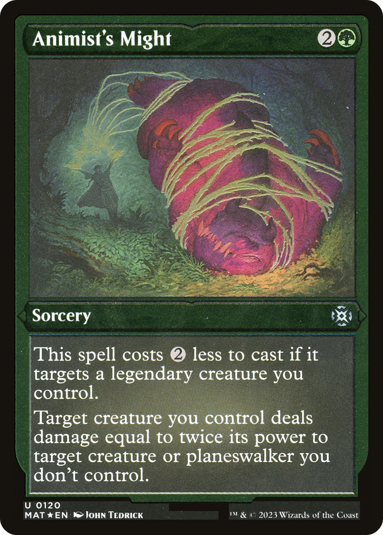Animist's Might (MAT-120) [March of the Machine: The Aftermath] Etched Foil MTG Single Wizards of the Coast