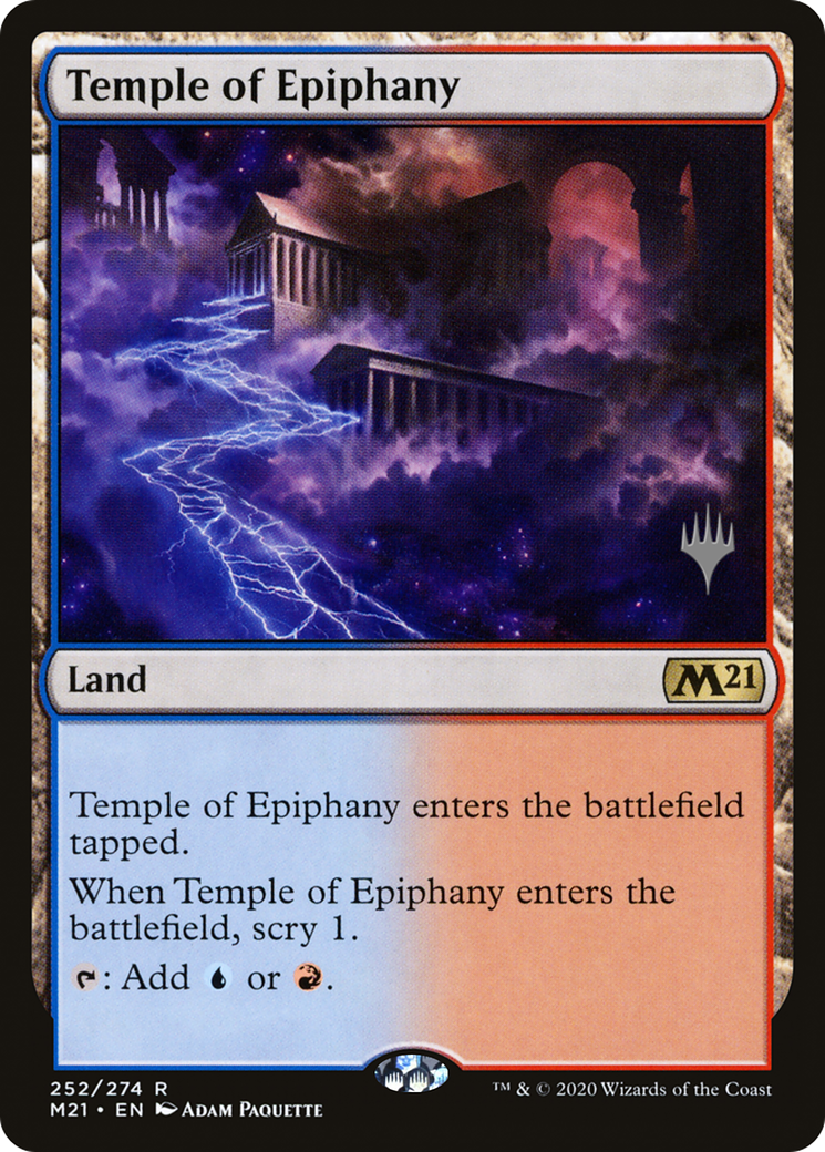 Temple of Epiphany (PPM21-252P) [Core Set 2021 Promos] Foil MTG Single Wizards of the Coast