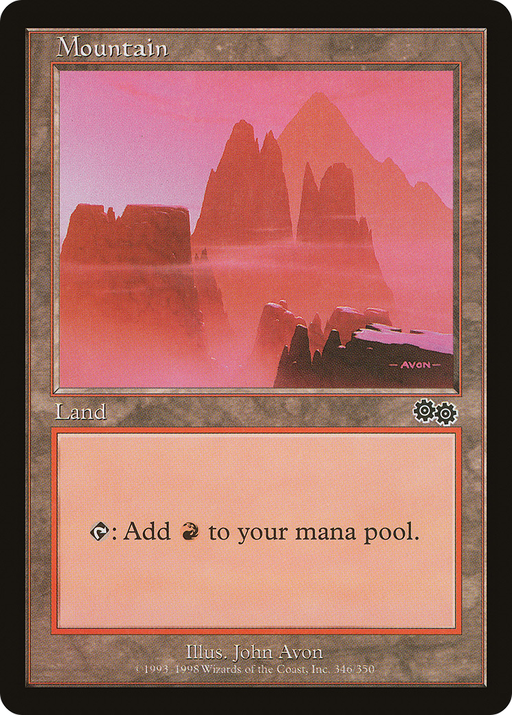 Mountain (USG-346) [Urza's Saga] MTG Single Wizards of the Coast