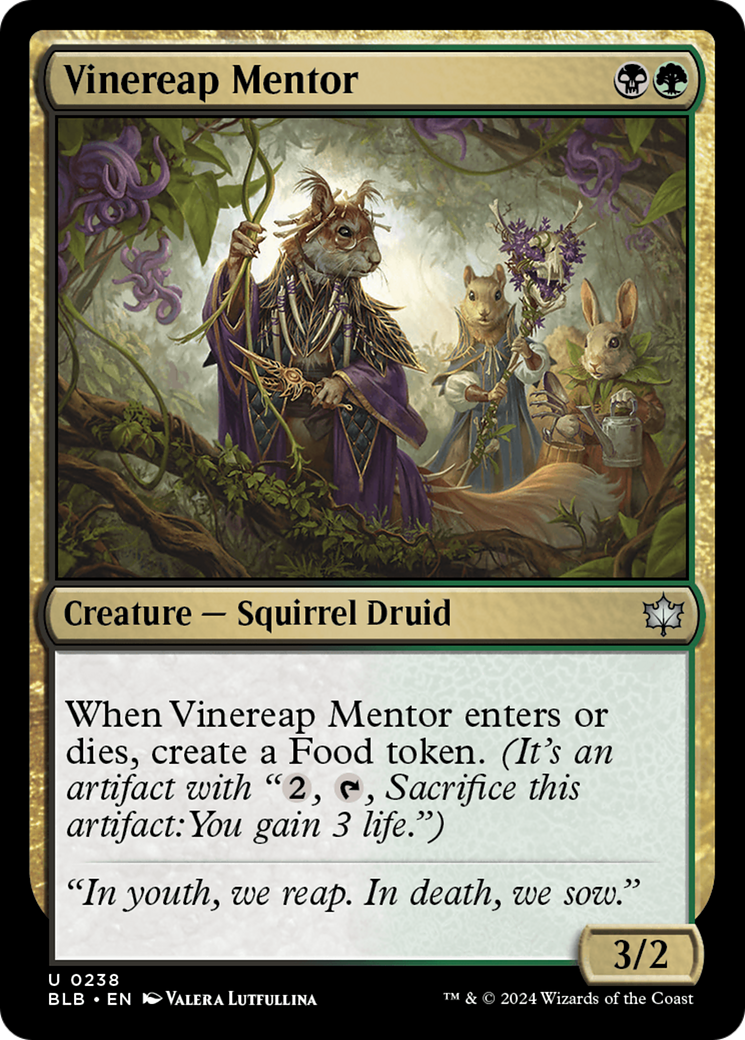 Vinereap Mentor (BLB-238) [Bloomburrow] Foil MTG Single Wizards of the Coast