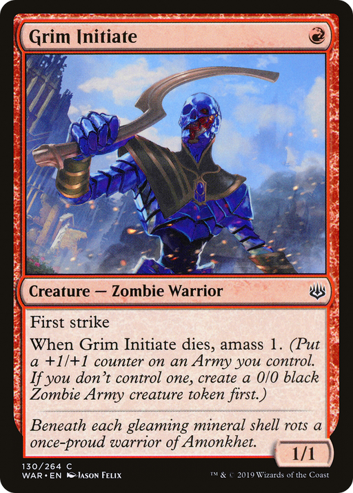 Grim Initiate (WAR-130) [War of the Spark] Foil MTG Single Wizards of the Coast
