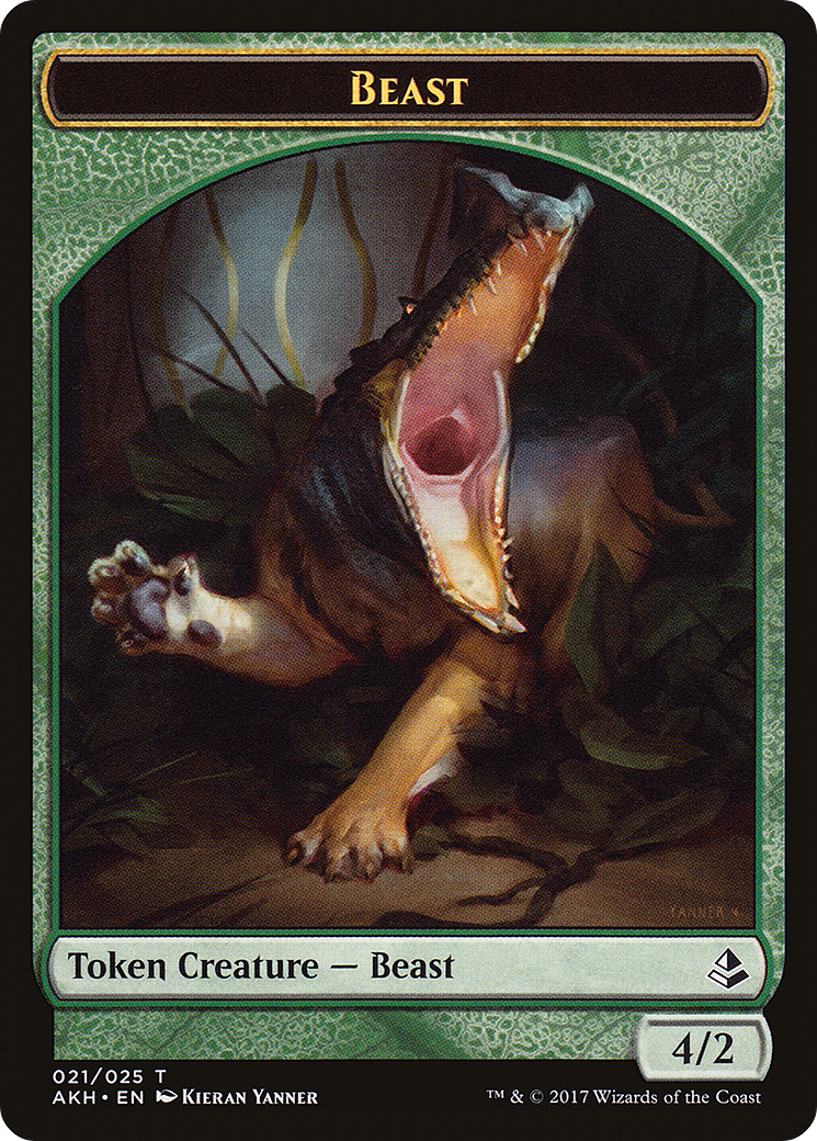 Beast Token (AKH-021) [Tokens] Amonkhet Tokens Foil MTG Single Wizards of the Coast