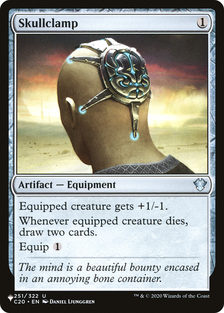 Skullclamp (C20) (LIST-251/322) [Mystery Booster] The List MTG Single Wizards of the Coast