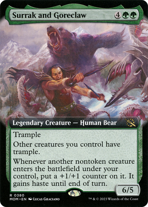 Surrak and Goreclaw (MOM-380) [March of the Machine] (Extended Art) MTG Single Wizards of the Coast