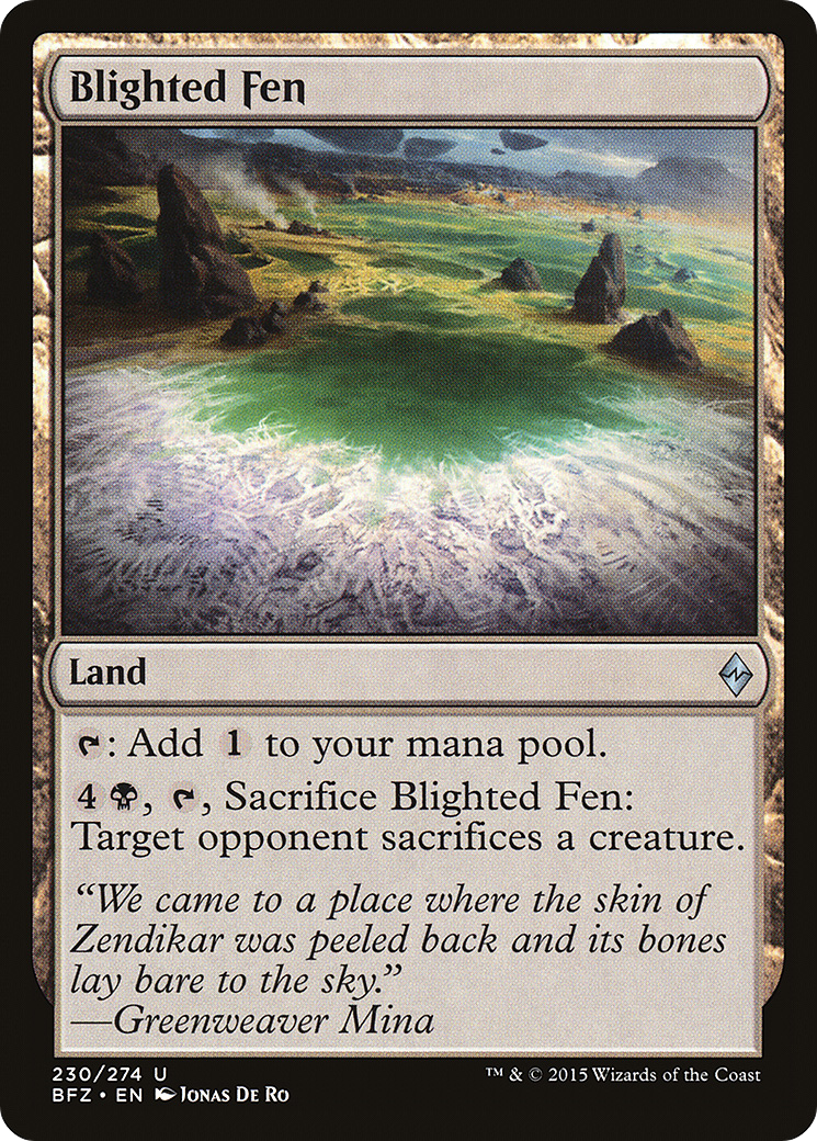 Blighted Fen (BFZ-230) [Battle for Zendikar] MTG Single Wizards of the Coast