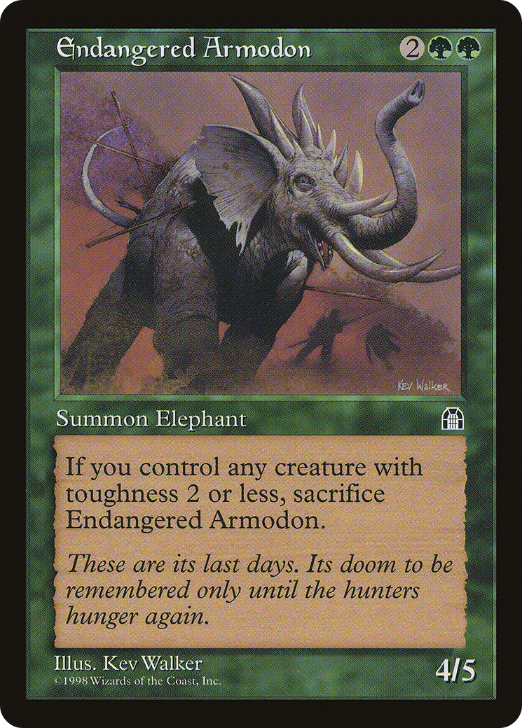 Endangered Armodon (STH-107) [Stronghold] MTG Single Wizards of the Coast