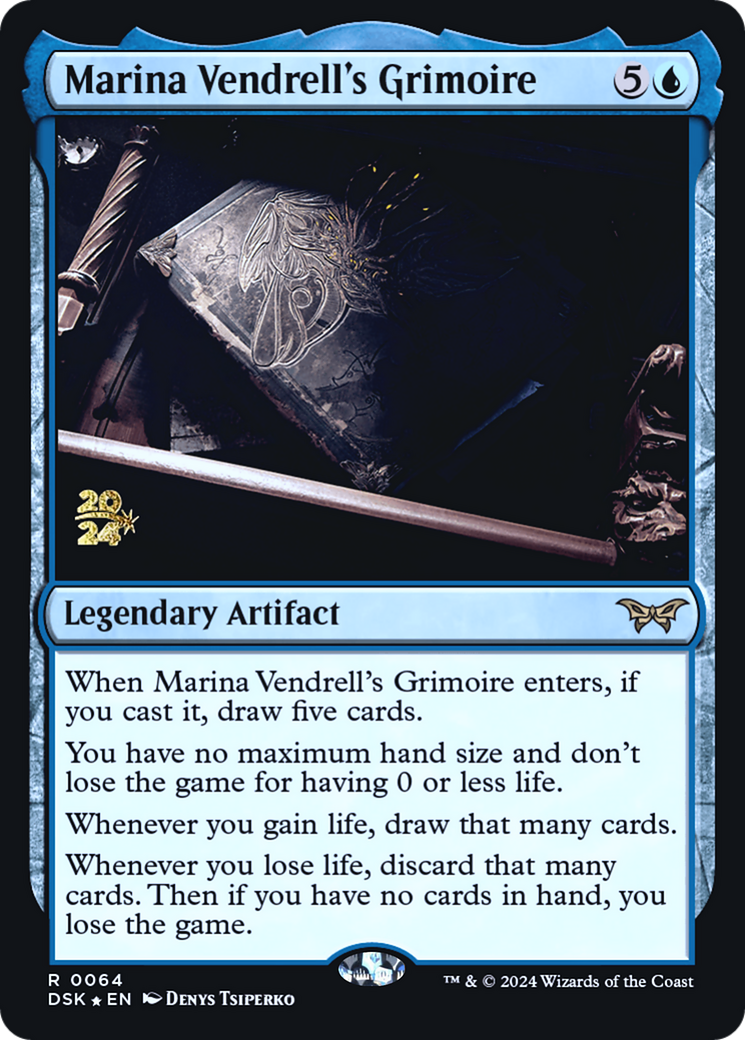 Marina Vendrell's Grimoire (PRE-064) [Duskmourn: House of Horror Promos] Foil MTG Single Wizards of the Coast