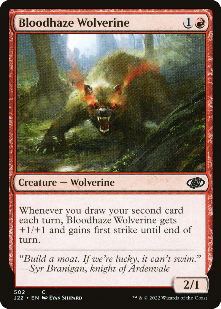 Bloodhaze Wolverine (J22-502) [Jumpstart 2022] MTG Single Wizards of the Coast