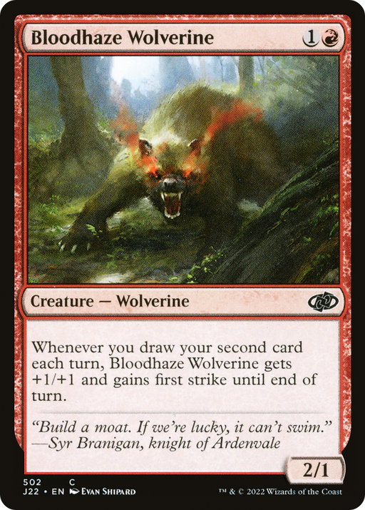 Bloodhaze Wolverine (J22-502) [Jumpstart 2022] MTG Single Wizards of the Coast