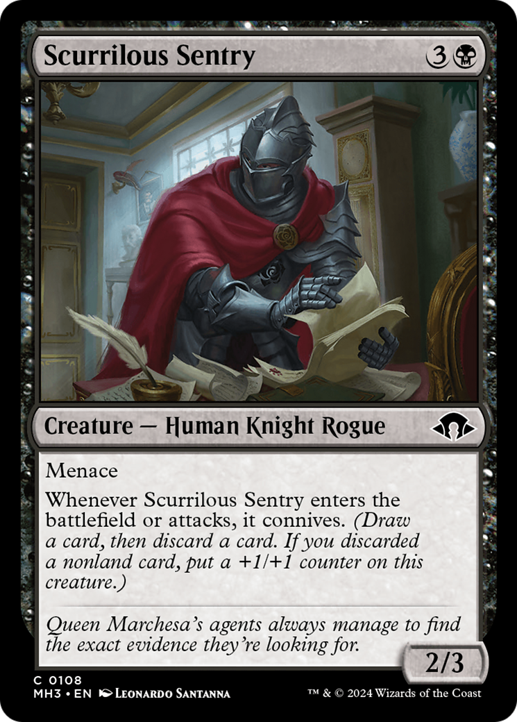 Scurrilous Sentry (MH3-108) [Modern Horizons 3] MTG Single Modern Horizons 3