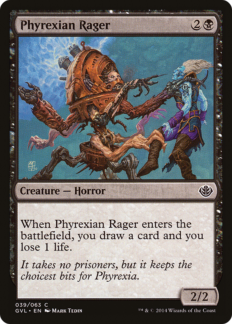 Phyrexian Rager (DD3-039) [Misc] Duel Decks Anthology: Garruk vs. Liliana MTG Single Wizards of the Coast