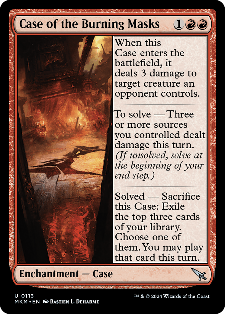 Case of the Burning Masks (MKM-113) [Murders at Karlov Manor] Foil MTG Single Wizards of the Coast