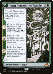 Jugan Defends the Temple // Remnant of the Rising Star (NEO-359) [Kamigawa: Neon Dynasty] (Showcase) MTG Single Wizards of the Coast