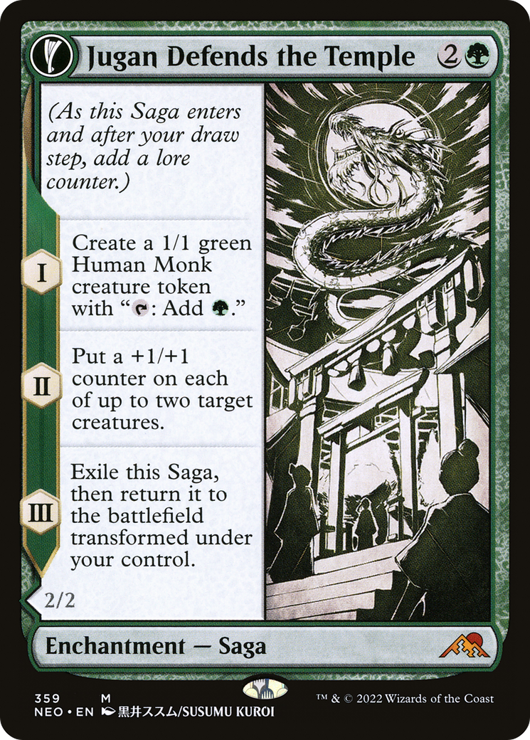 Jugan Defends the Temple // Remnant of the Rising Star (NEO-359) [Kamigawa: Neon Dynasty] (Showcase) Foil MTG Single Wizards of the Coast