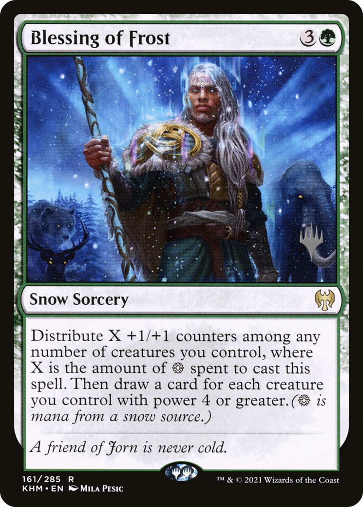 Blessing of Frost (PPKHM-161P) [Kaldheim Promos] MTG Single Wizards of the Coast