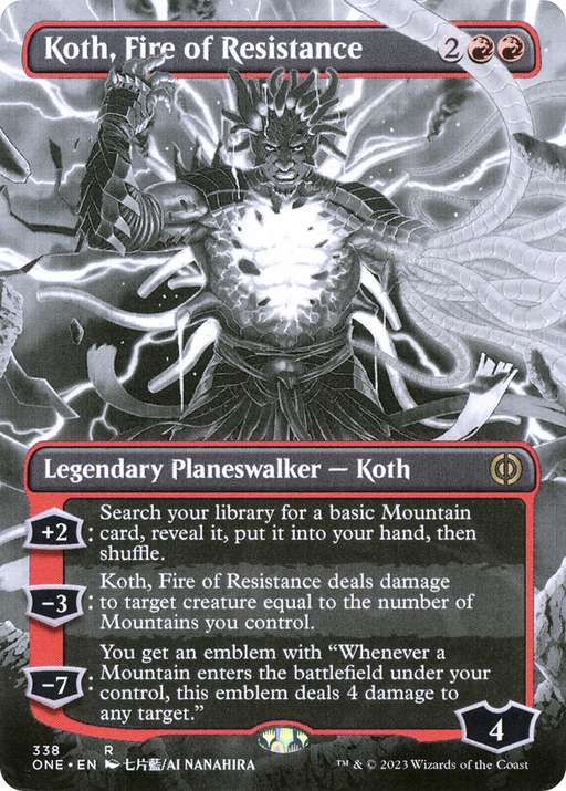 Koth, Fire of Resistance (ONE-338) [Phyrexia: All Will Be One] (Showcase) (Borderless) MTG Single Wizards of the Coast