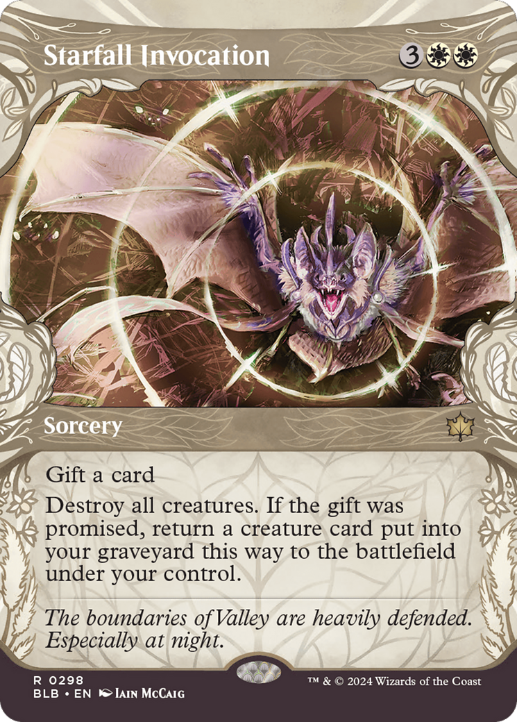 Starfall Invocation (BLB-298) [Bloomburrow] (Showcase) (Borderless) Foil MTG Single Wizards of the Coast
