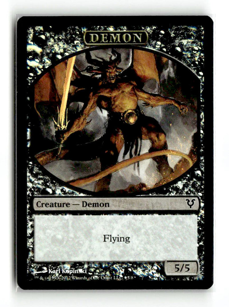Angel // Demon Double-Sided Token (AVR-1 // 5) [Avacyn Restored] Foil - Scan (LB-067) High End MTG Single Wizards of the Coast