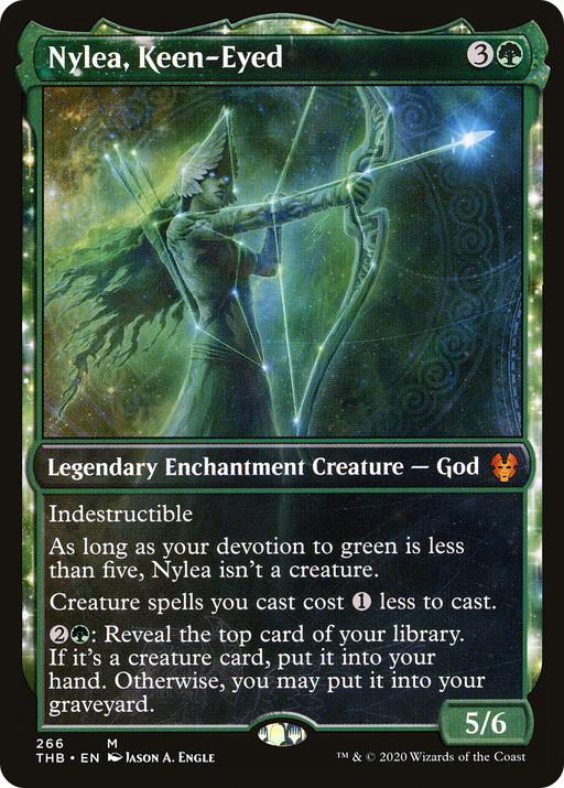 Nylea, Keen-Eyed (THB-266) [Theros Beyond Death] (Showcase) Foil MTG Single Wizards of the Coast