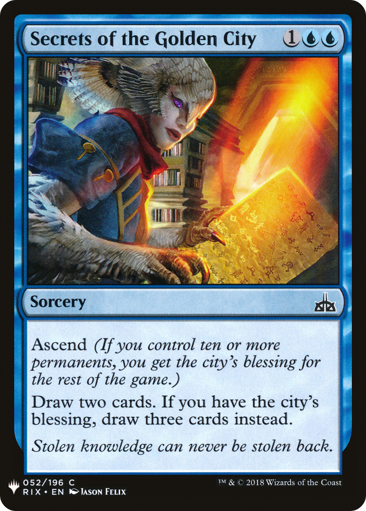 Secrets of the Golden City (LIST-RIX-52) [Mystery Booster] The List MTG Single Wizards of the Coast