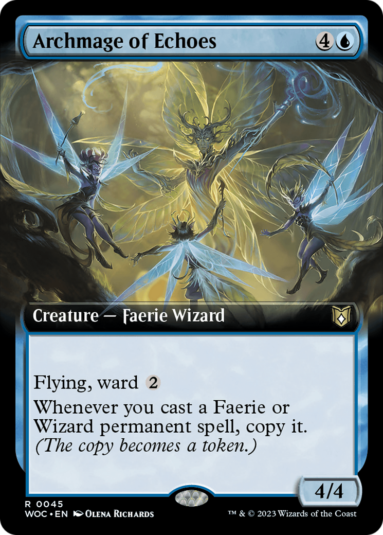 Archmage of Echoes (WOC-045) [Wilds of Eldraine Commander] (Extended Art) MTG Single Wizards of the Coast