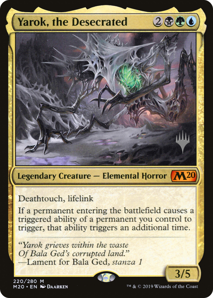 Yarok, the Desecrated (PPM20-220P) [Core Set 2020 Promos] MTG Single Wizards of the Coast