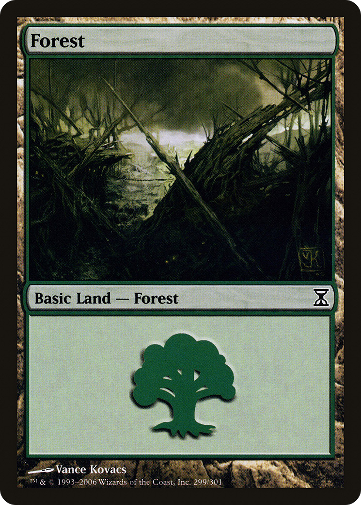 Forest (TSP-299) [Time Spiral] Foil MTG Single Wizards of the Coast