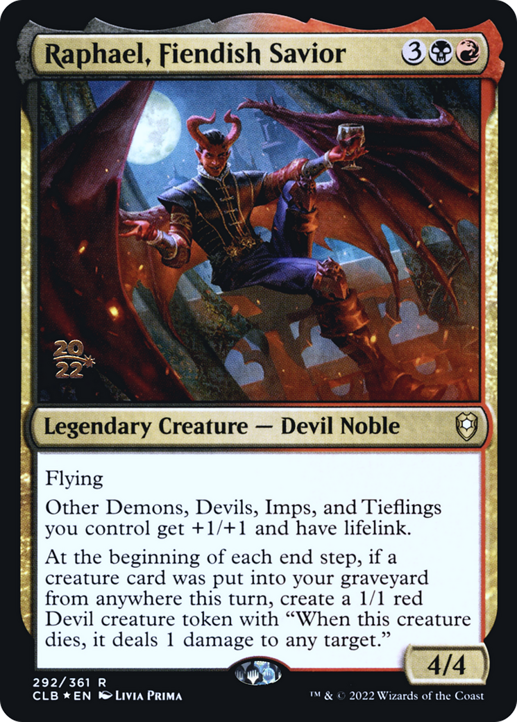 Raphael, Fiendish Savior (PRE-292) [Battle for Baldur's Gate Promos] Foil MTG Single Wizards of the Coast