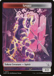 Monk // Spirit (13) Double-Sided Token [Tokens] March of the Machine Tokens MTG Single Magic: The Gathering