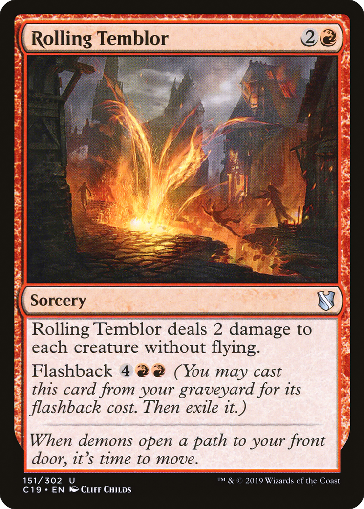 Rolling Temblor (C19-151) [Commander 2019] MTG Single Wizards of the Coast