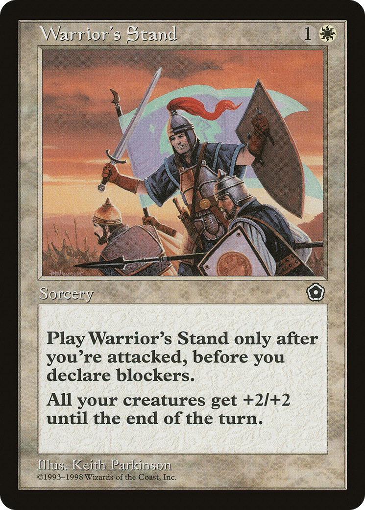 Warrior's Stand (P02-) [Misc] Portal Second Age MTG Single Wizards of the Coast