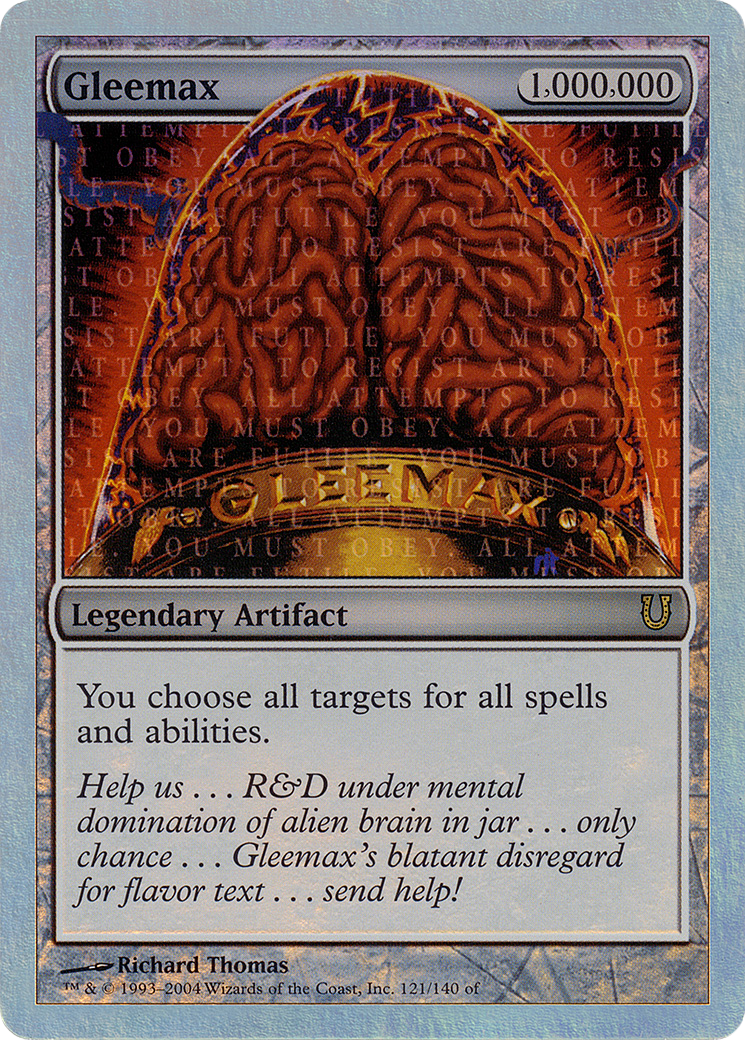 Gleemax (Alternate Foil) (UNH-121) [Unhinged] Foil MTG Single Wizards of the Coast