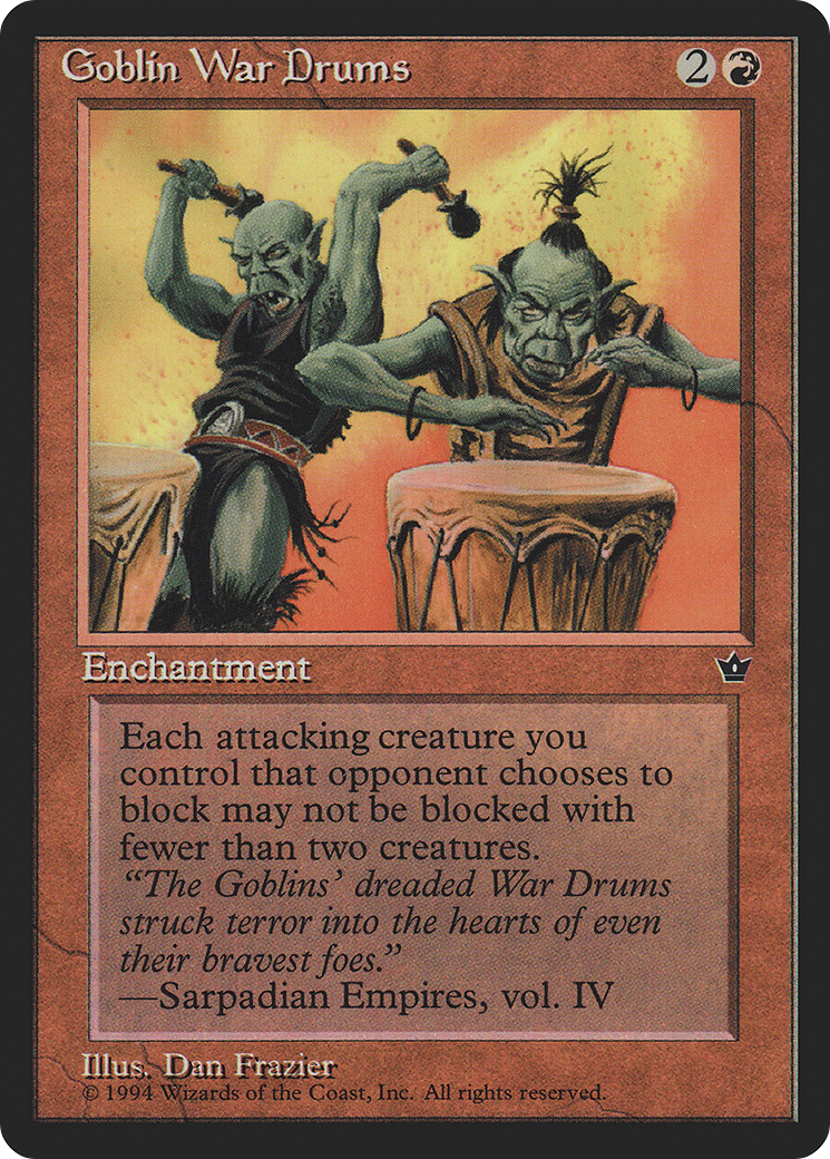 Goblin War Drums (FEM-58A) [Fallen Empires] MTG Single Wizards of the Coast