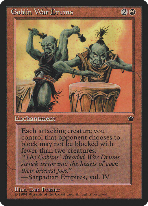 Goblin War Drums (FEM-58A) [Fallen Empires] MTG Single Wizards of the Coast