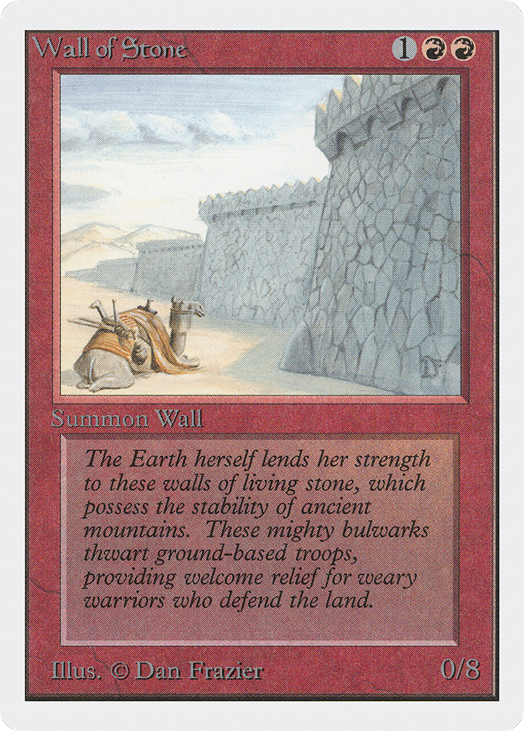Wall of Stone (2ED-) [Oldschool] Unlimited Edition MTG Single Wizards of the Coast