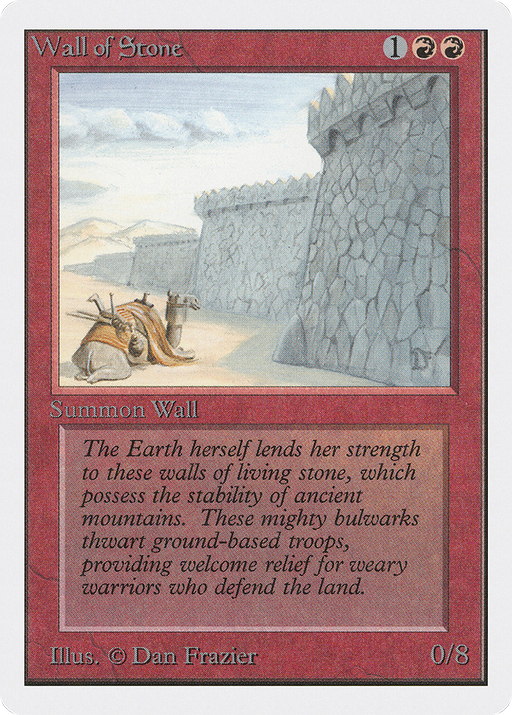 Wall of Stone (2ED-) [Oldschool] Unlimited Edition MTG Single Wizards of the Coast