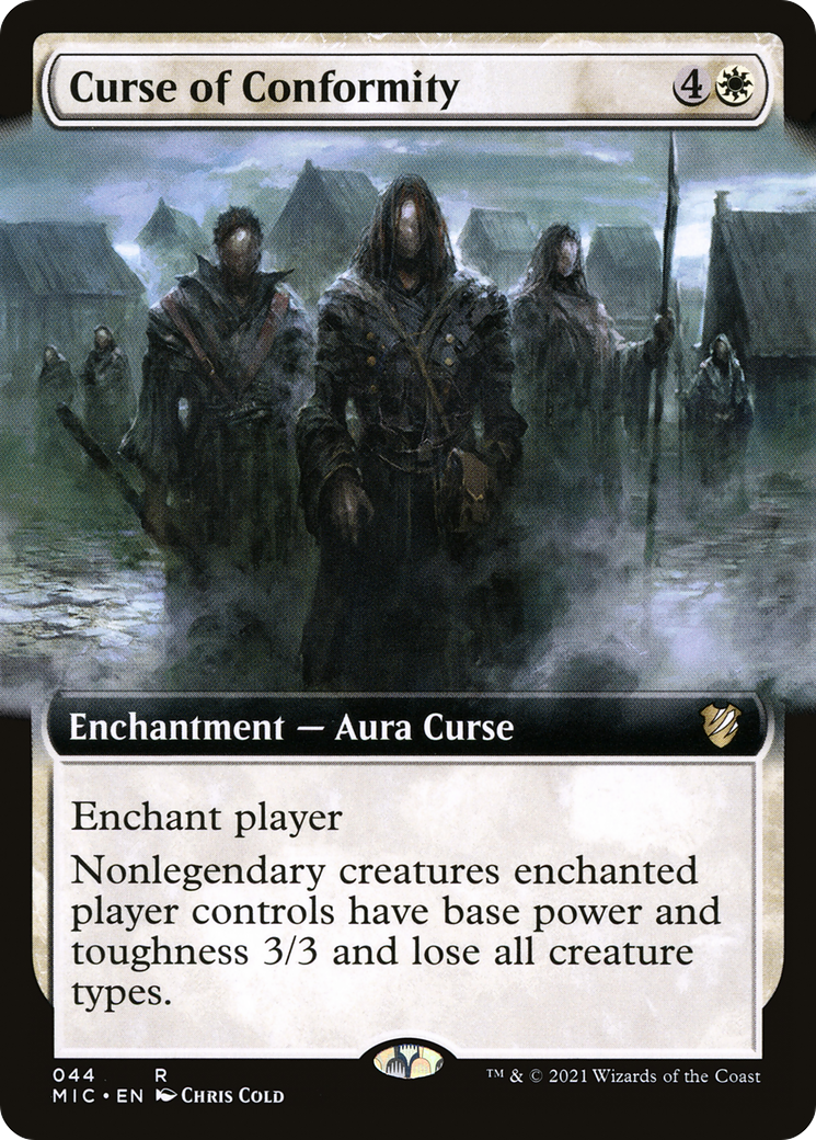 Curse of Conformity (MIC-044) [Midnight Hunt Commander] (Extended Art) MTG Single Wizards of the Coast