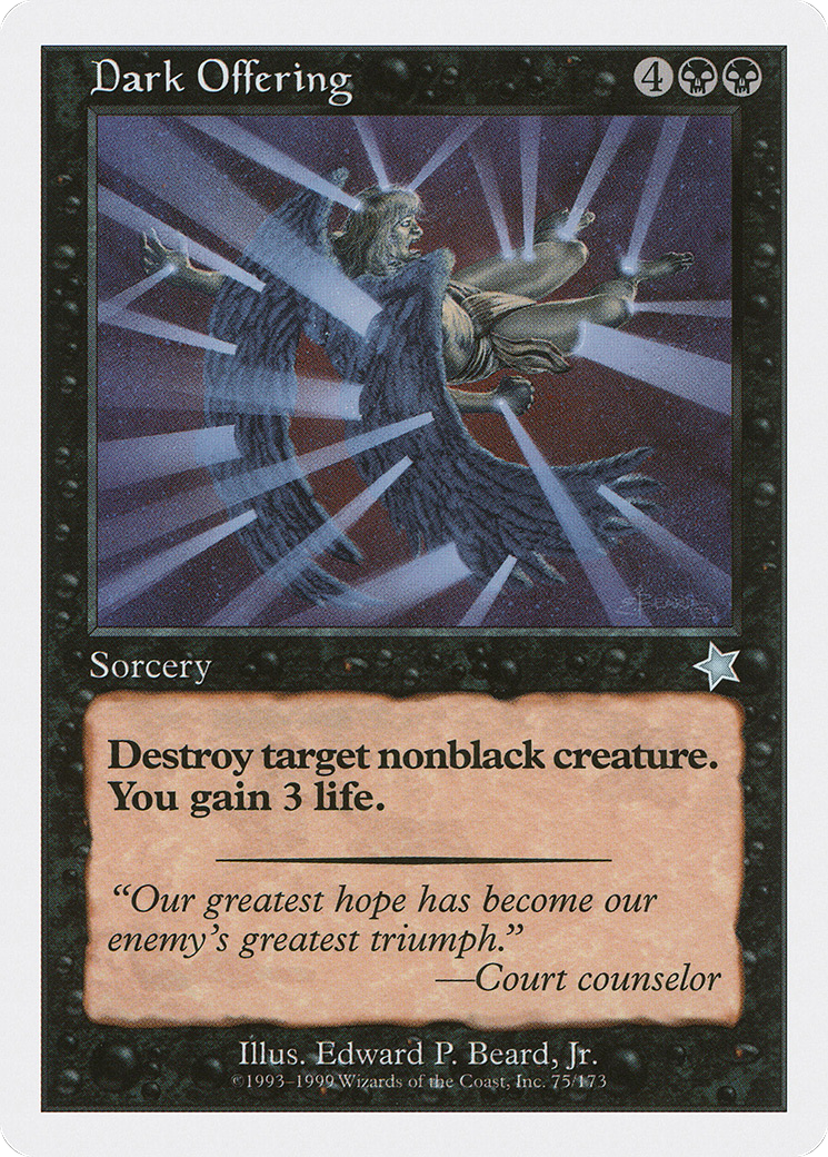 Dark Offering (S99-075) [Misc] Starter 1999 MTG Single Wizards of the Coast