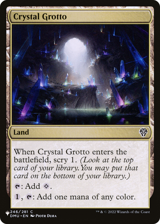 Crystal Grotto (LIST-DMU-246) [Mystery Booster] The List MTG Single Wizards of the Coast