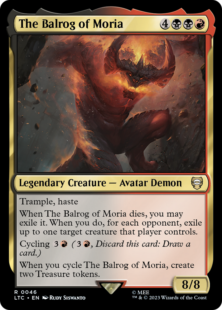 The Balrog of Moria (LTC-046) [Tales of Middle-earth Commander] MTG Single Wizards of the Coast